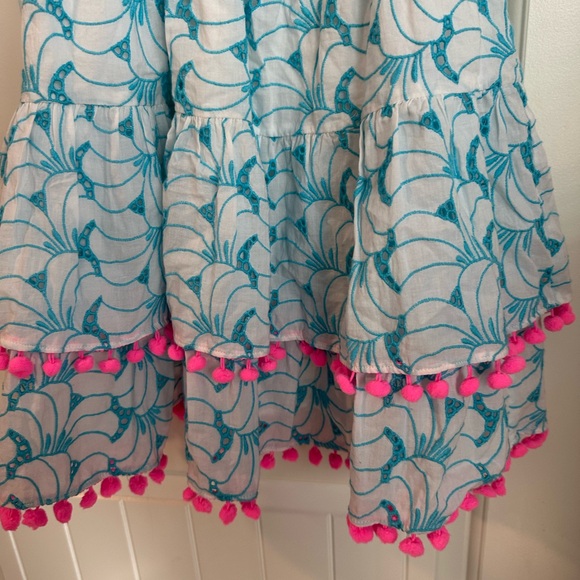 Blue and White NOT A KIDS Dress with Pink Accents - Picture 3 of 7